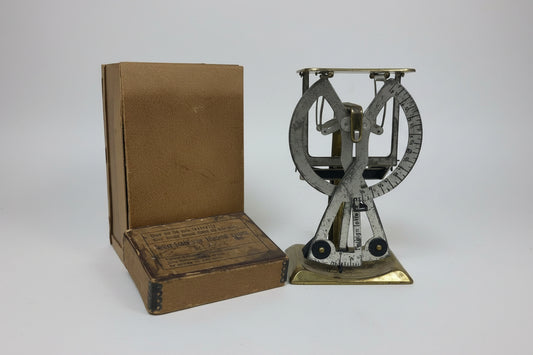Vintage Bilateral brass letter postal scales, 0 - 8oz - USED