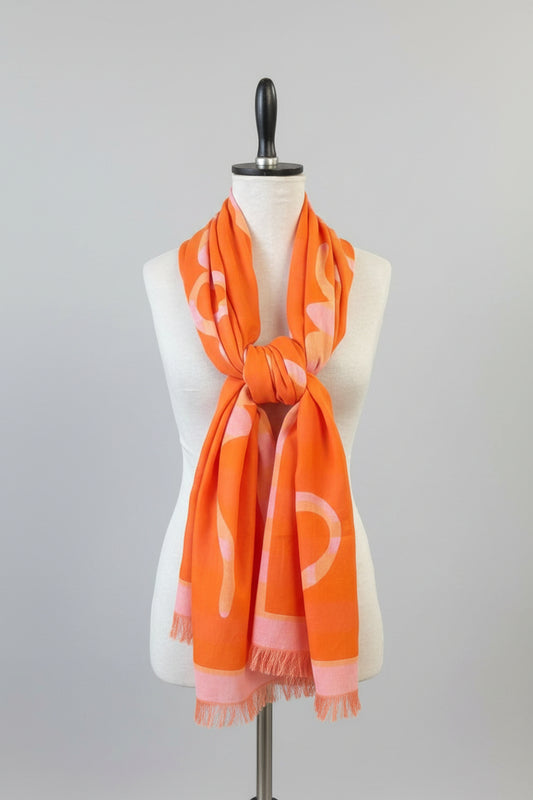 Paul Smith monogramed scarf 80"x26" cotton - USED