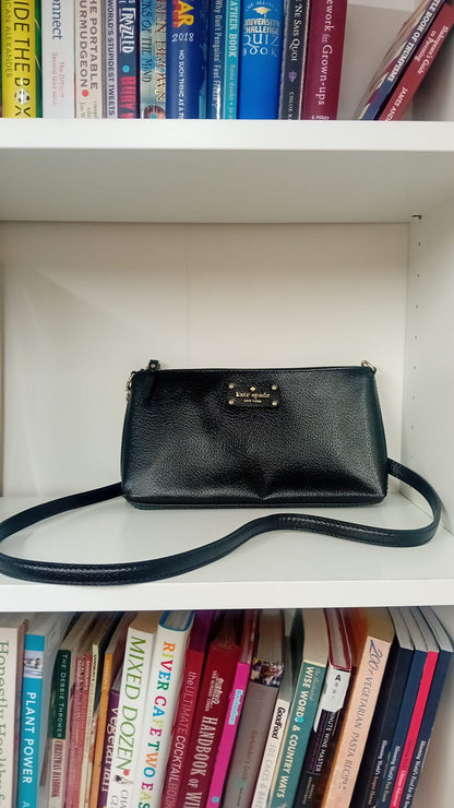 Kate Spade Pebbled Leather Crossbody bag- Black