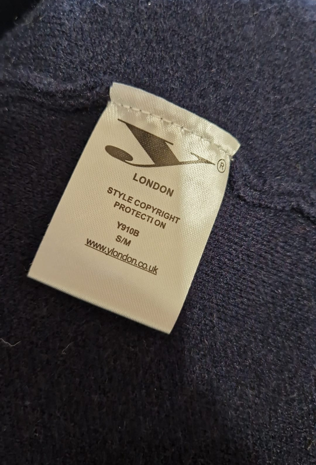 Y London Blue Long Cardigan Size Small Medium - Open Drape Front