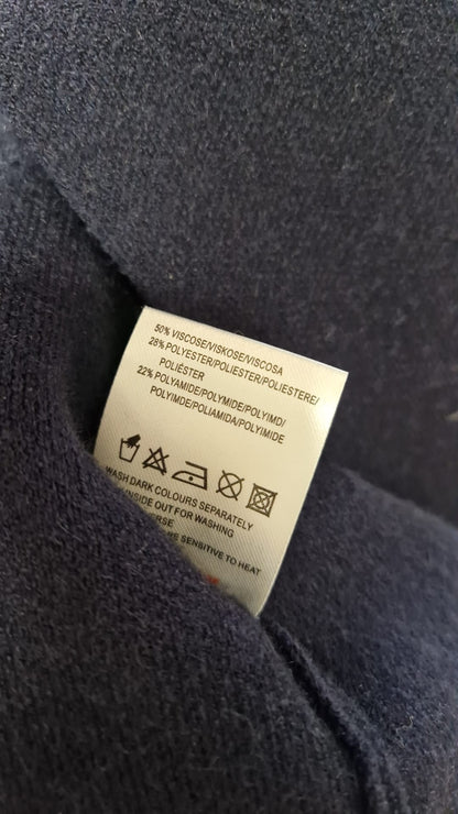 Y London Blue Long Cardigan Size Small Medium - Open Drape Front