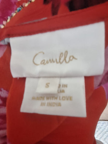 Camilla long Sleeved Beautiful 100 % Silk Dress Size S