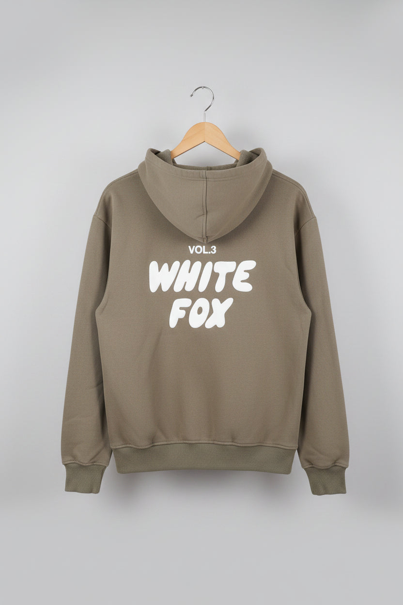 White Fox (S/M) Unisex Leisure Wear - 2 Hoodies Jumpers - Blue & Beige - Size Small / Medium