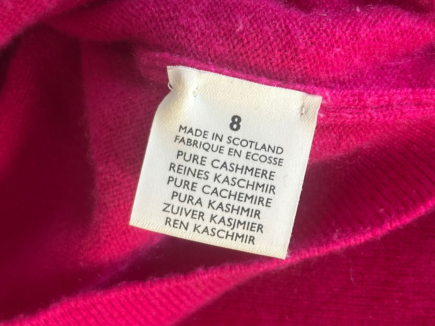 BRORA PINK CASHMERE SET - Cardigan UK Size 10 & Tank Top/Vest UK Size 8 (USED)