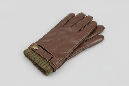 Ted Baker Brown Leather Driving Winter Gloves - Good Used Condition