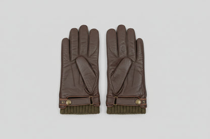 Ted Baker Brown Leather Driving Winter Gloves - Good Used Condition