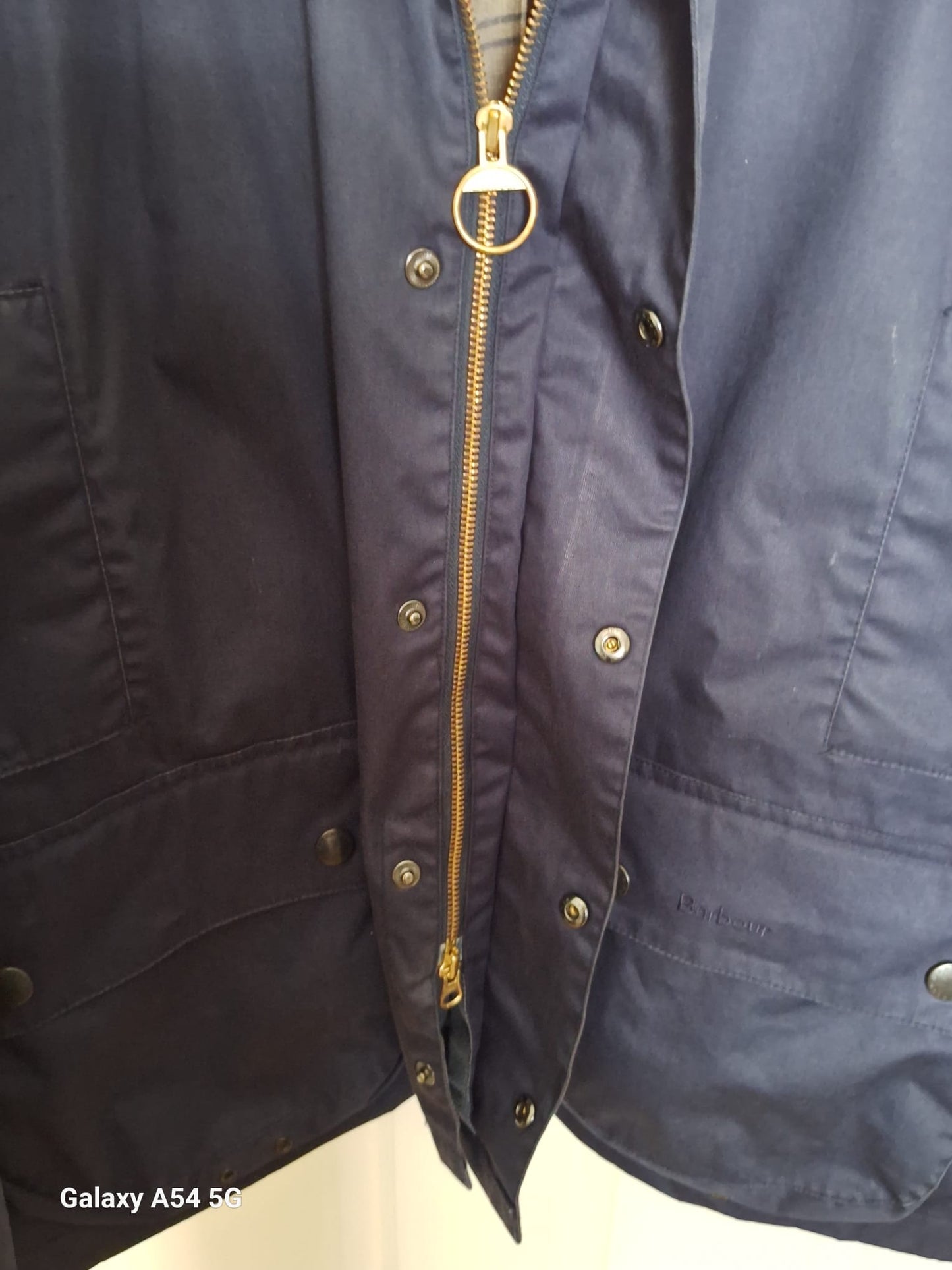 Men's Navy Barbour Waterproof Bedale Jacket Hooded Size XL Very Good Used Condition