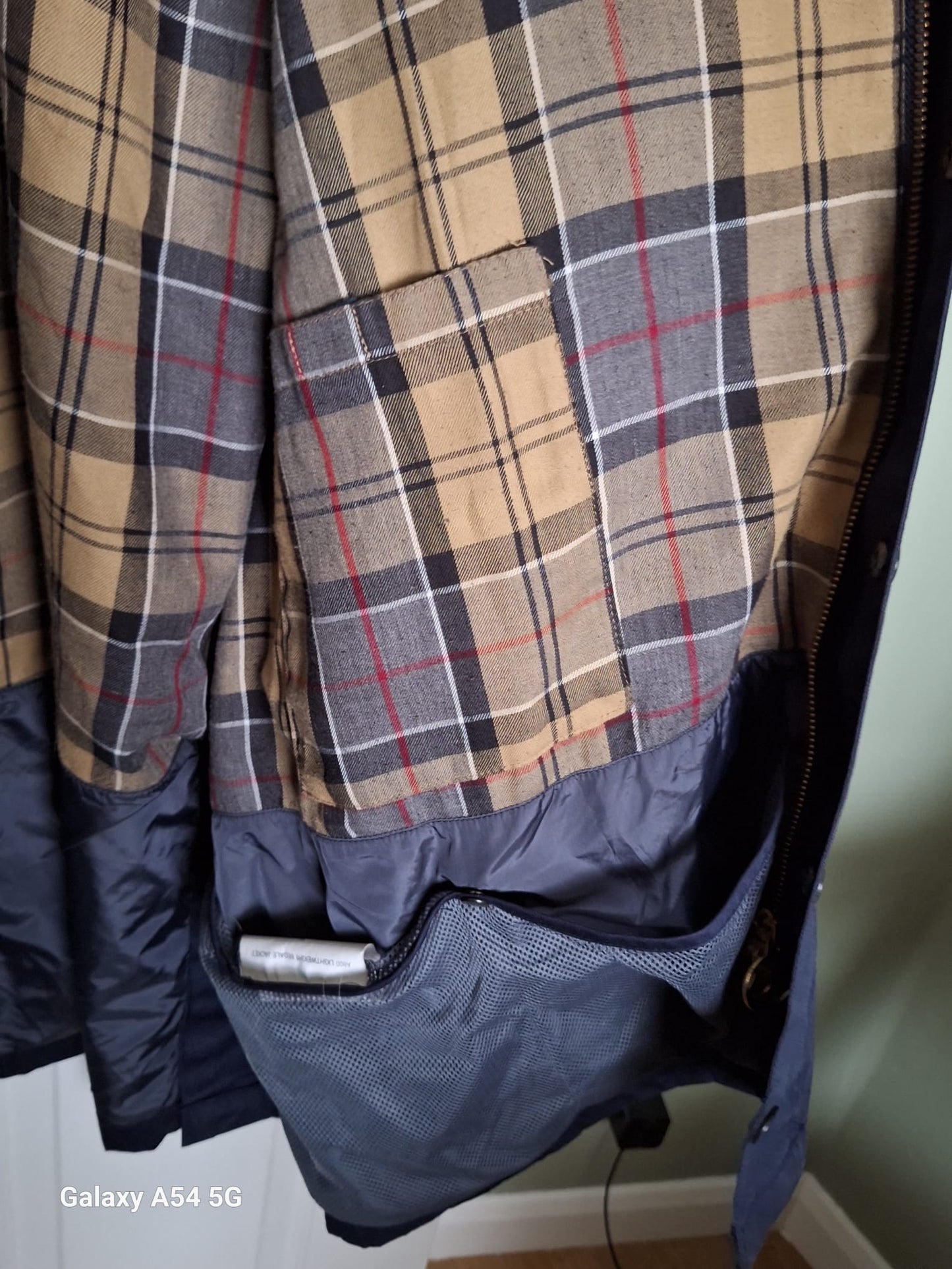 Men's Navy Barbour Waterproof Bedale Jacket Hooded Size XL Very Good Used Condition