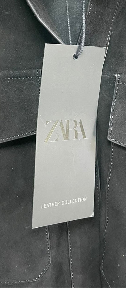 Zara Leather Collection Shacket  SIZE L -BNWT RRP £229.00