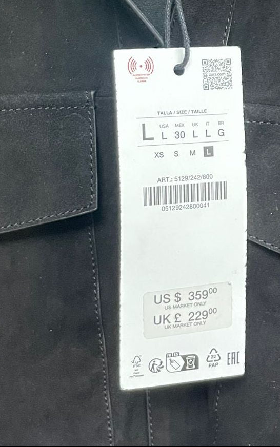 Zara Leather Collection Shacket  SIZE L -BNWT RRP £229.00