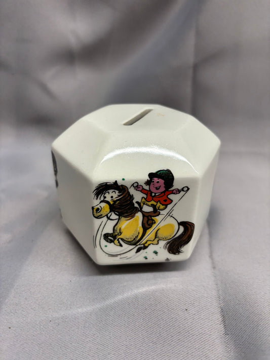 Vintage Threlwell Hexagonal Money Box