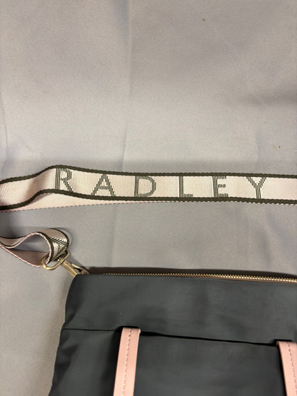 Radley Grey and Pink Crossbody Nylon Bag Excellent Used Condition