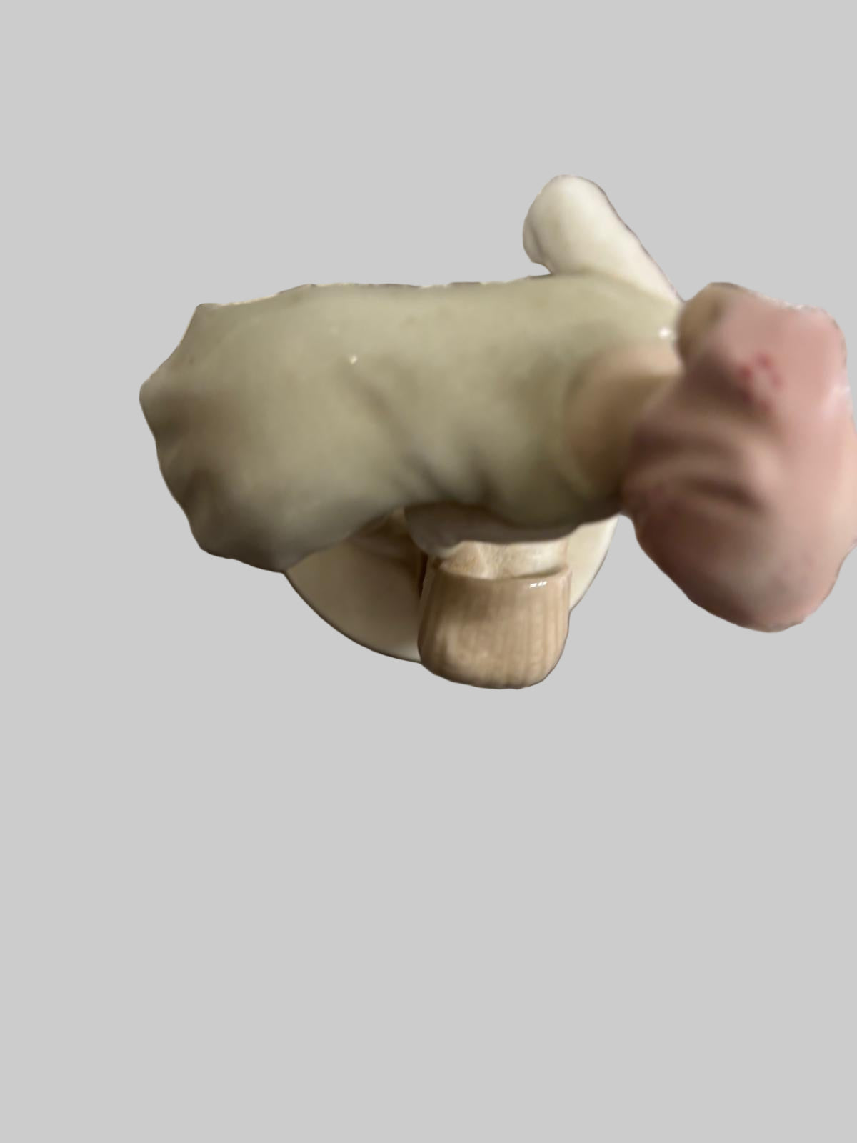 Porcelain Young Lady Woman Mother Baby Cart Sleep Girl Doll Pram Child Figurine