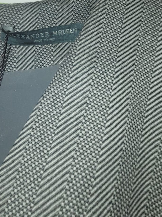 BNWT Alexander McQueen Grey Tweed Pencil Dress UK 10 12 EU 38 40 New - Flawed