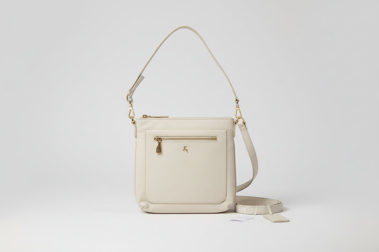 Ashwood Cross Body Leather Bag Cream