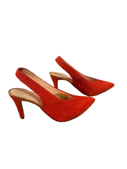 Sole Bliss suede shoes and handbag size UK7.5 in vibrant orange
