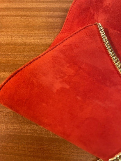 Sole Bliss suede shoes and handbag size UK7.5 in vibrant orange