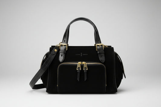 Jasper Conran Black Suede Hand-Bag