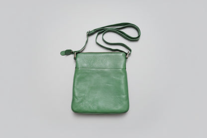 Paul Costelloe Green Leather Crossbody Messenger Bag