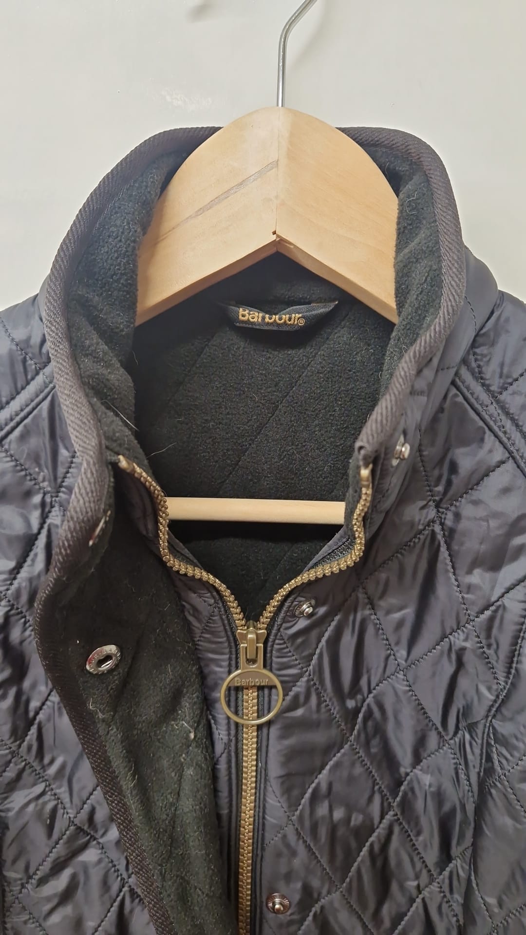 Barbour Cavalry black Polarquilt jacket size 10