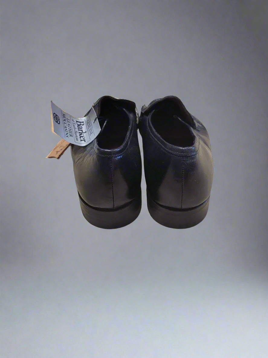 Barkers Black Leather Slip-On Loafers Shoes UK size 6.5 BNWT