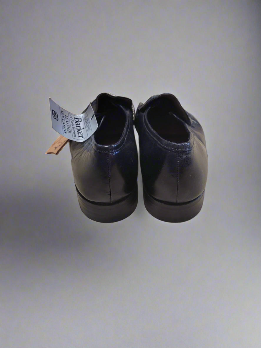 Barkers Black Leather Slip-On Loafers Shoes UK size 6.5 BNWT