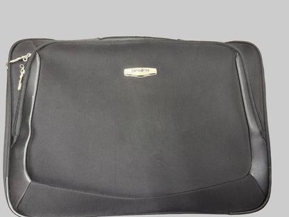 Samonite Black Travel Suitcase Canvas Top-Handle Zipped Case