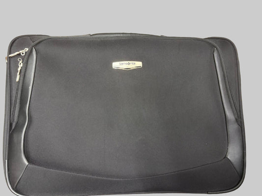 Samonite Black Travel Suitcase Canvas Top-Handle Zipped Case