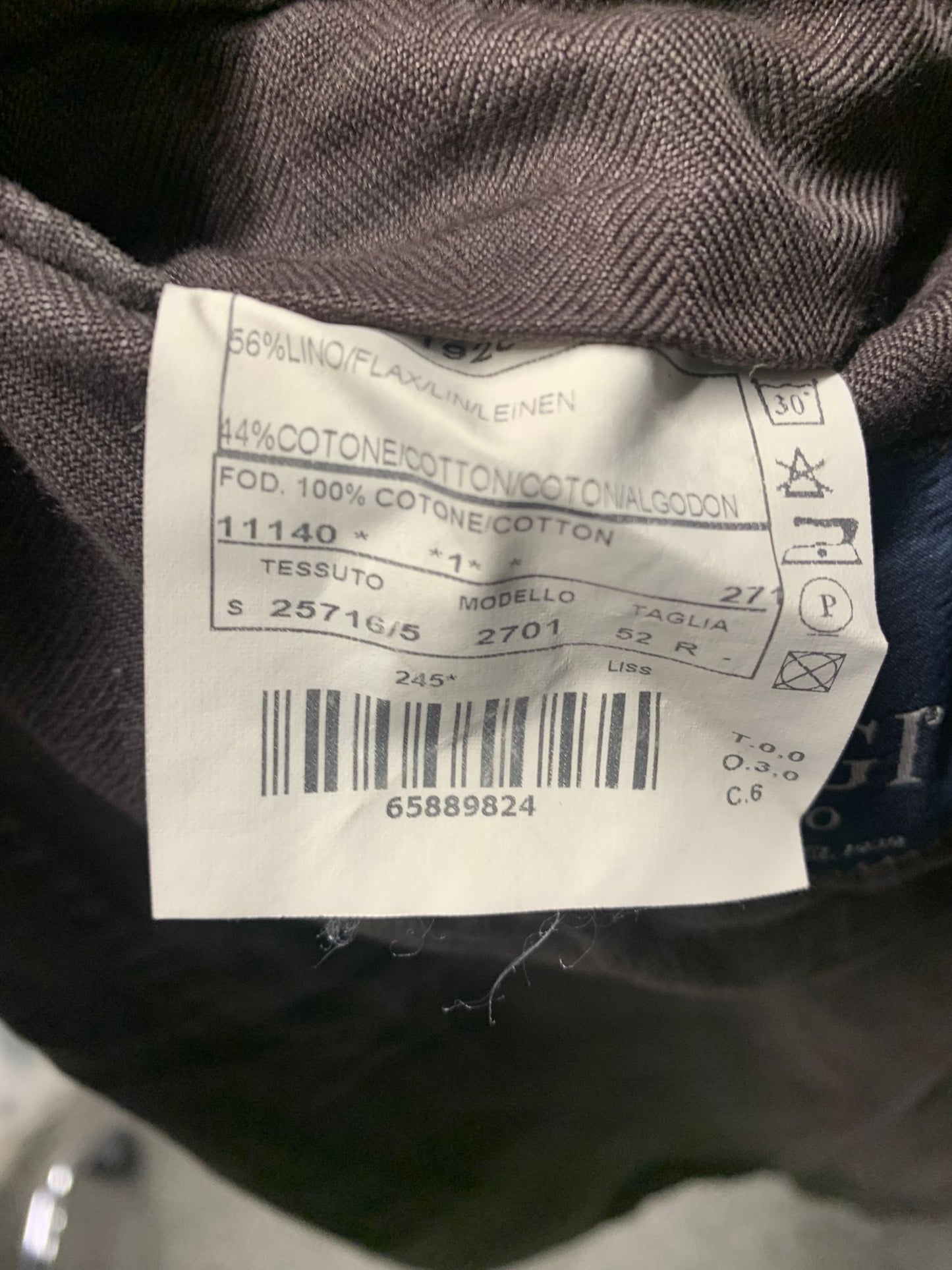 Boggi Mens Jacket Size Medium Large Brown 56% Linen