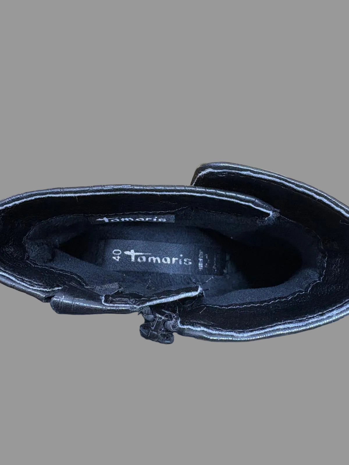 Tamaris black comfort ladies ankle boots  USED. UK SIZE 7