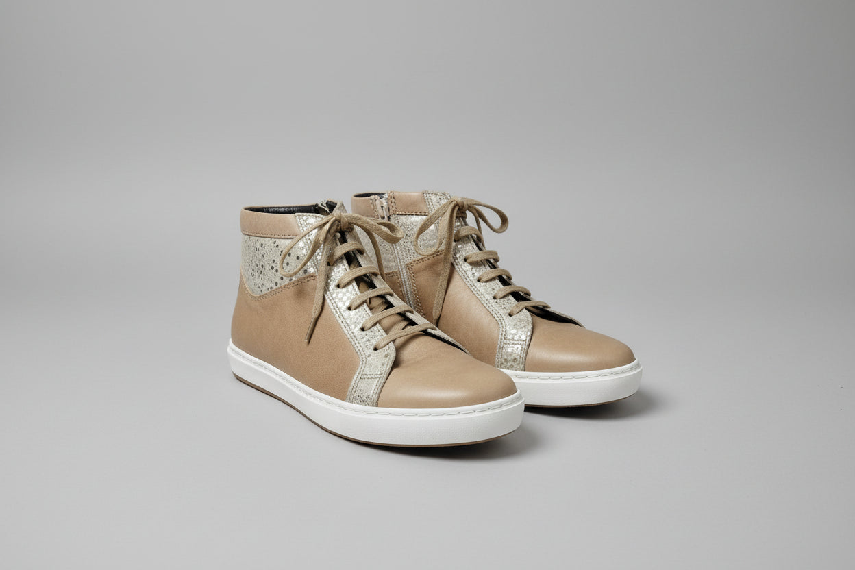 'Wolky' Gold Lace-Up Trainer Ankle Boots UK 4 EU 37