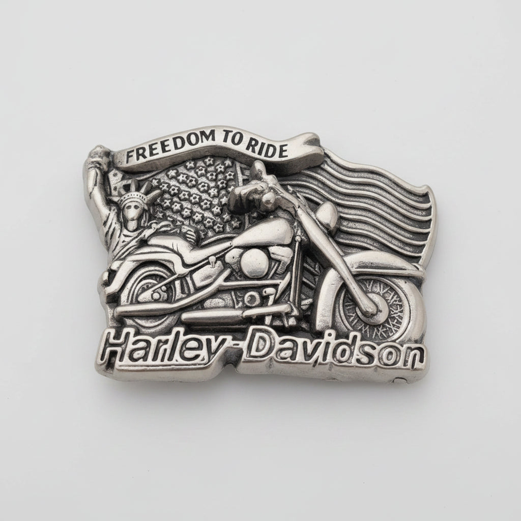 Harley Davidson 1991 Vintage Freedom To Ride Belt Buckle