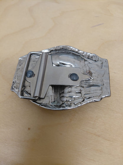 Longhorn Indian Western Red Buckle