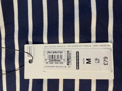 BNWT Jaeger (M) Blue & White Striped Jersey Dress Size Medium New with Tags - RRP £79