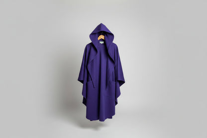 HOURIHAN Purple Wool Cashmere Blend Size Small Long Maxi - One Size Fits All - GOOD USED CONDITION