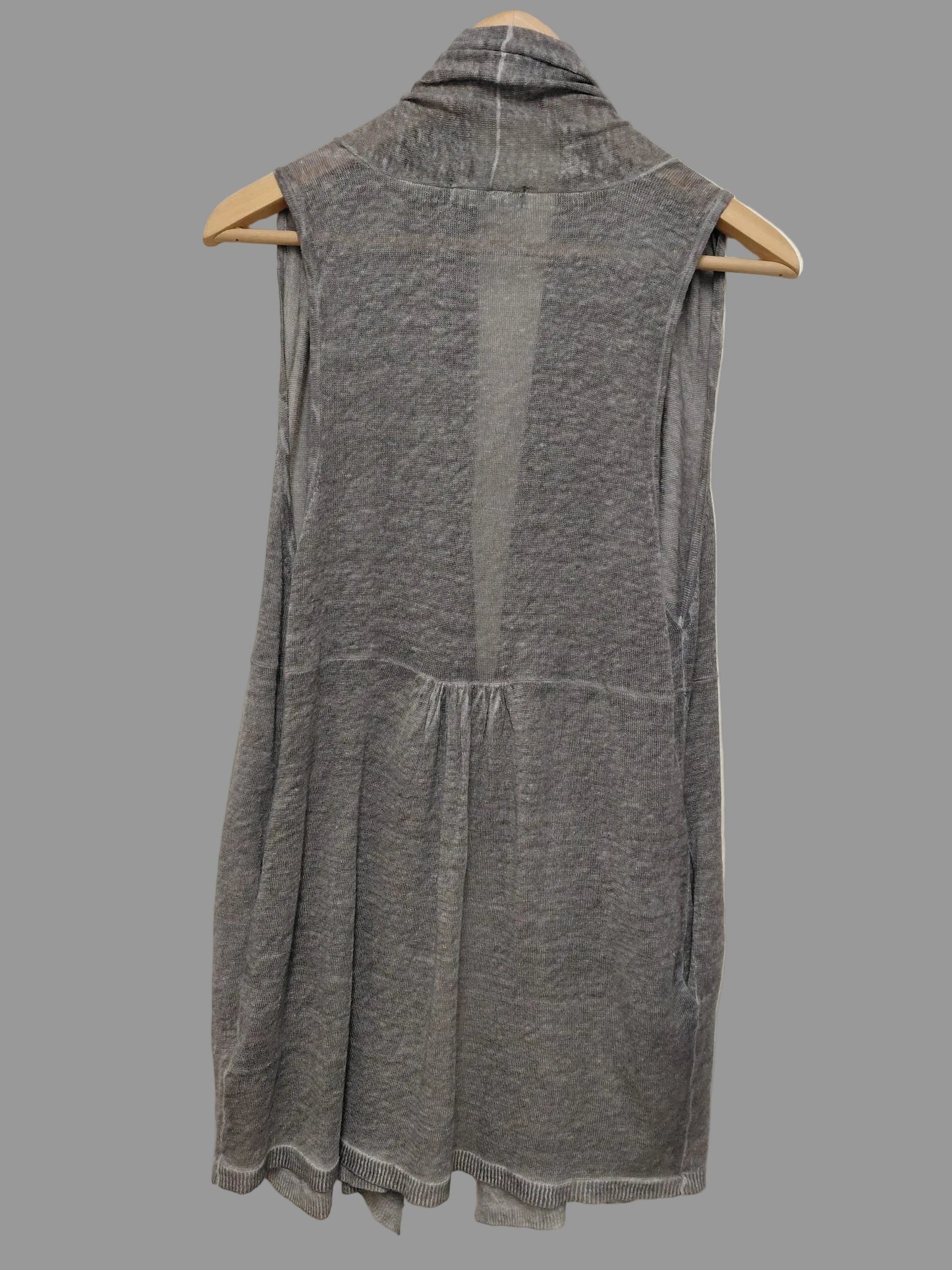 Ladies Mint Velvet Long-Line Sleeveless Cardigan 100% Linen UK 12 EU 40