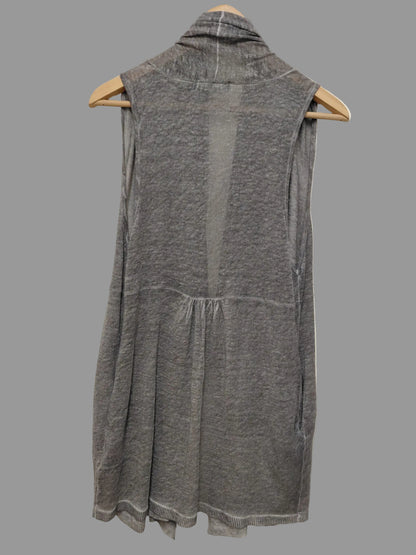 Ladies Mint Velvet Long-Line Sleeveless Cardigan 100% Linen UK 12 EU 40