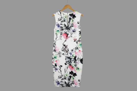 Coast Floral Print Scuba Pencil Dress - UK 16 EU 44 - Fitted Formal Party Wedding Guest