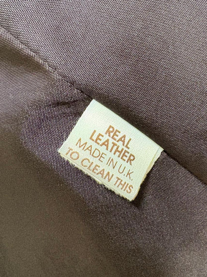 Norris Raymond Soft Brown Nappa Leather Ladies Swing Coat-UK SIZE 8 USED GOOD