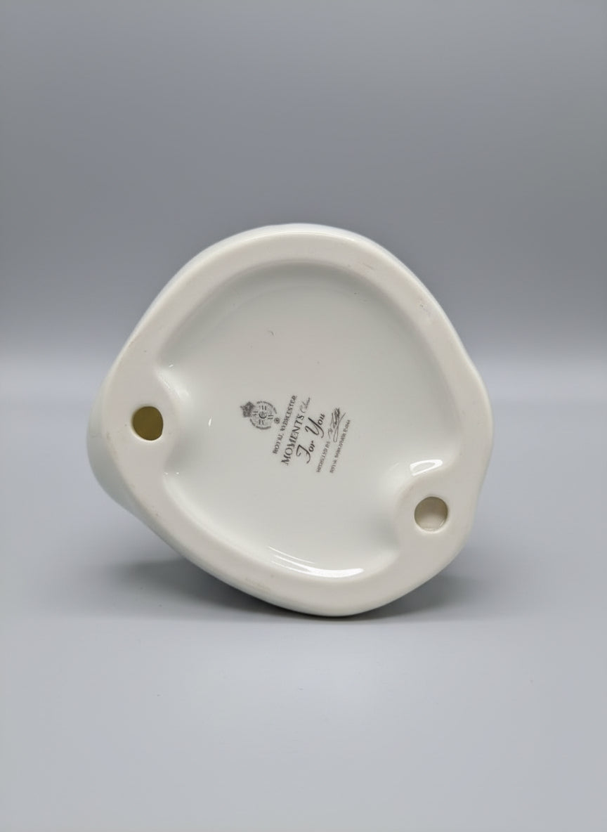 Royal Worcester Moments colour 'For You' girl with flower figurine