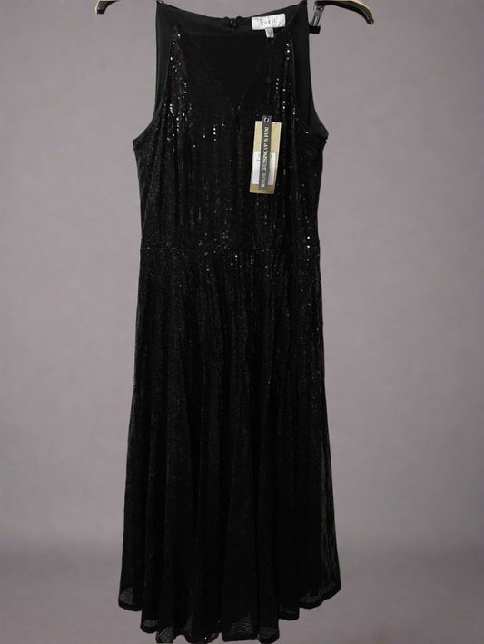 BNWT COAST Vivianna Pleated Sequin Dress UK 12 EU 40 Black New