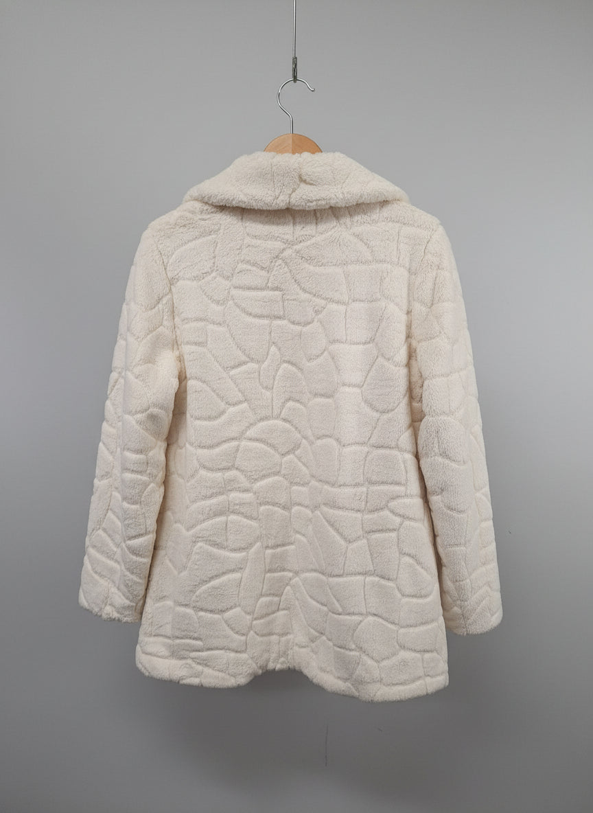 Dennis by Dennis Basso Ladies Cream Faux Fur Jacket Size M