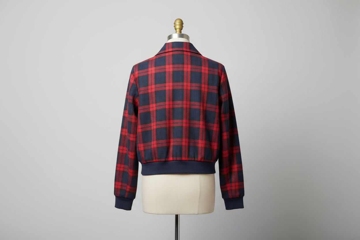 checked red and blue 'Collectif' Jacket