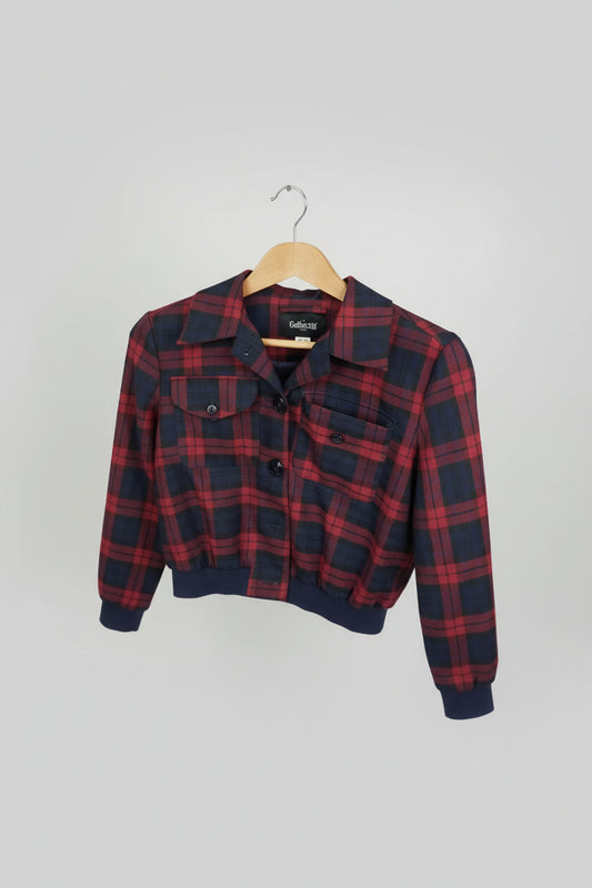 checked red and blue 'Collectif' Jacket