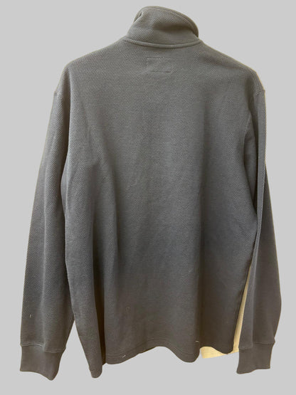 BNWT Folk (3) Blue Garter Jumper Size Medium 1/4 Zip Cotton Blend