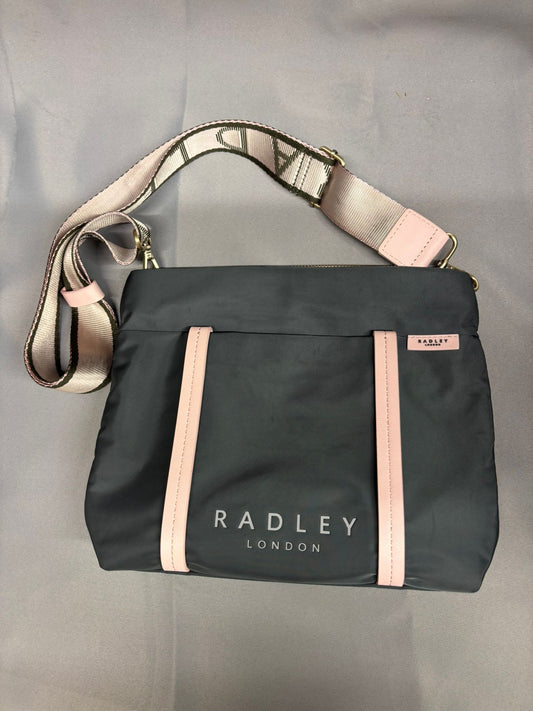 Radley Grey and Pink Crossbody Nylon Bag Excellent Used Condition