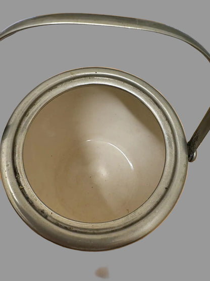 Devonware Floral and Bird Biscuit Barrel - Top Handle - Decorative - GOOD USED CONDITION