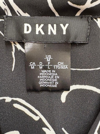 DKNY Pussy Bow Abstract Print Blouse SIZE MEDIUM USED EXCELLENT CONDITION