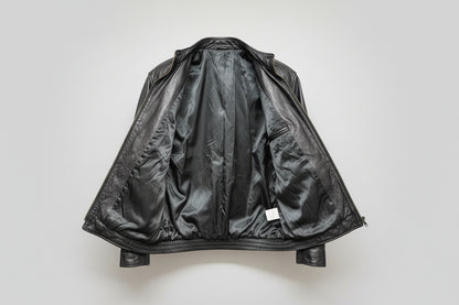 Men's Leather DKNY Black Jacket Size Large