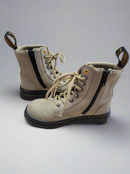 Kids Dr Marten's Canvas Beige Boots UK size 10